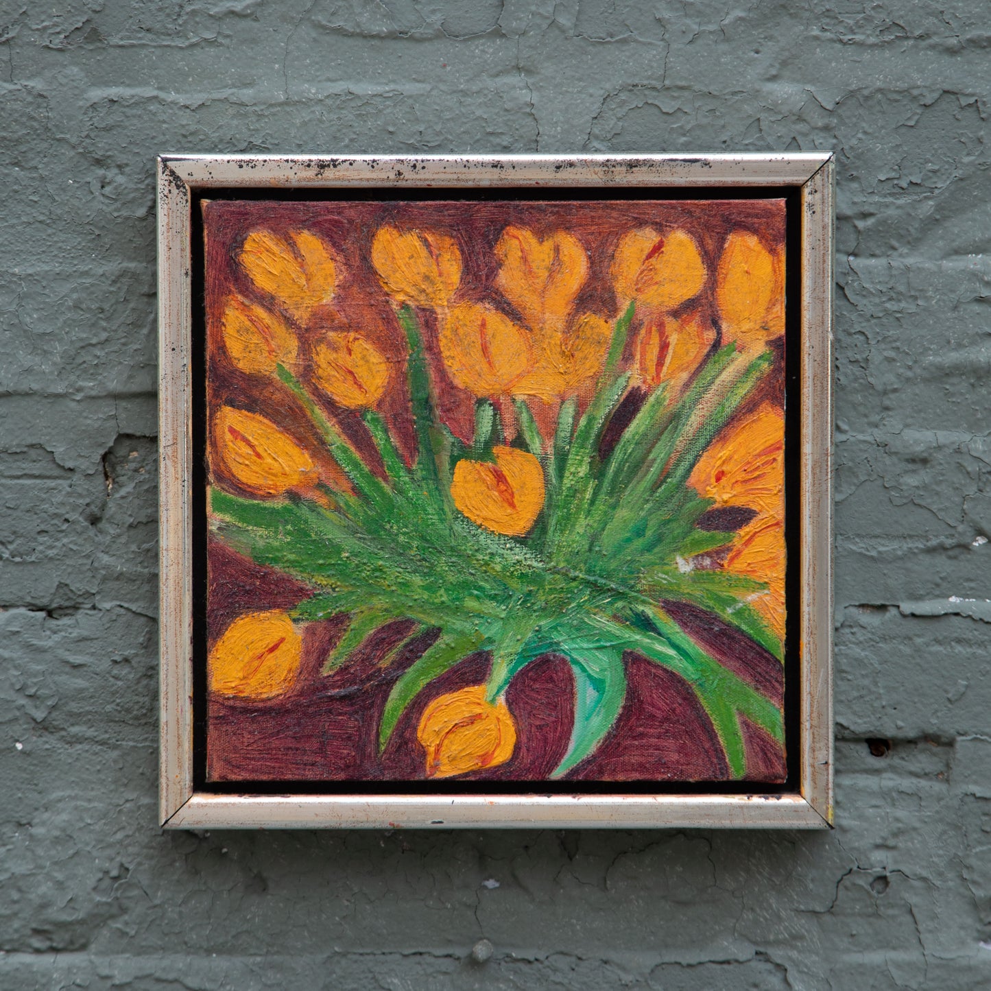 Farmer’s Market Flowers Framed Original Painting