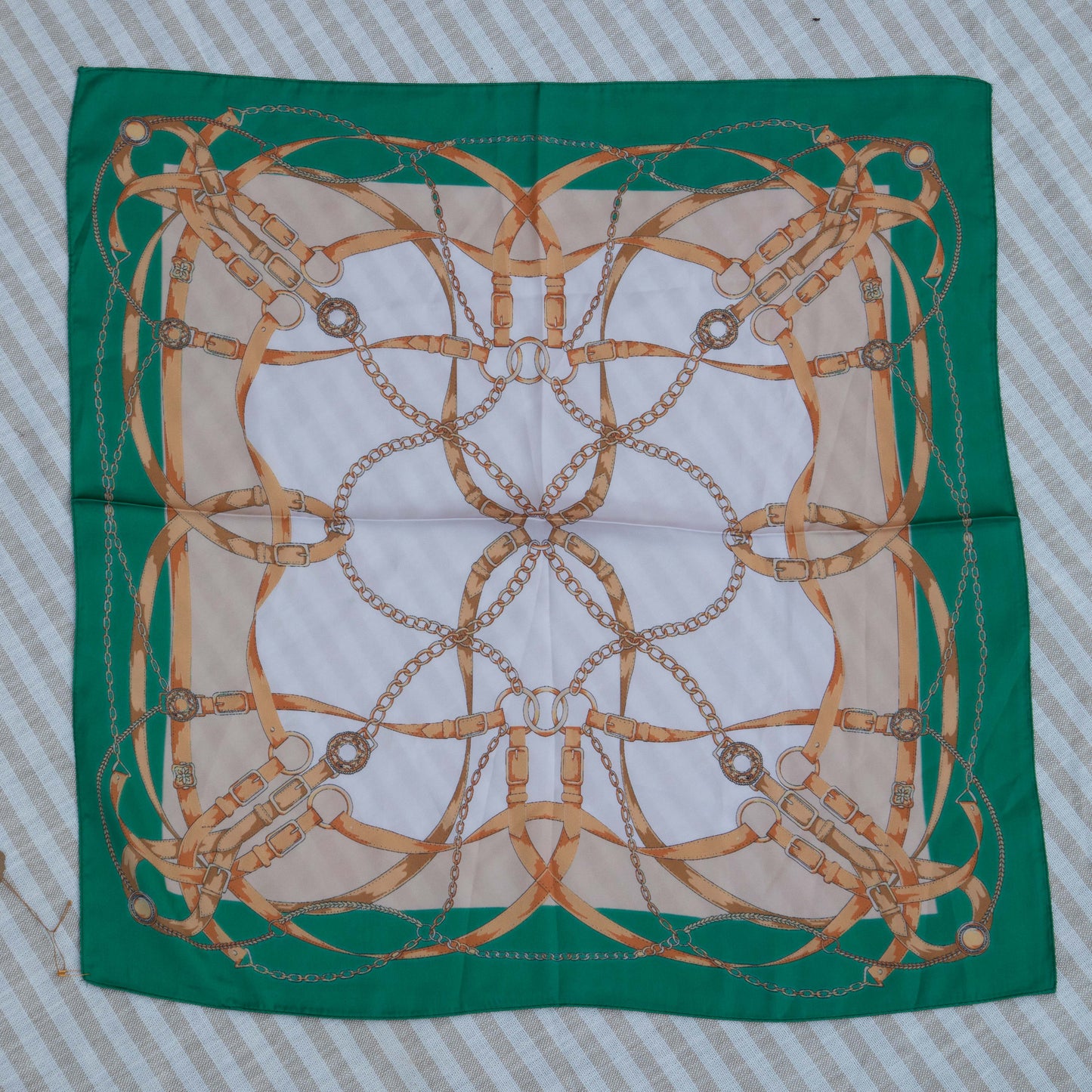 Green Equine Hardware French Scarf