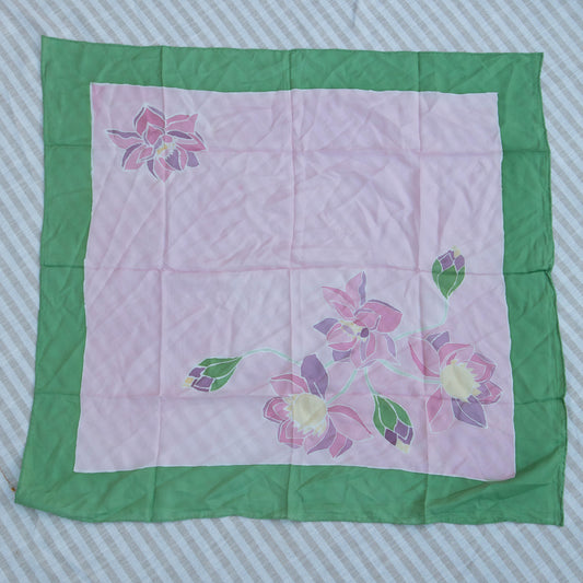 Pink & Green French Scarf