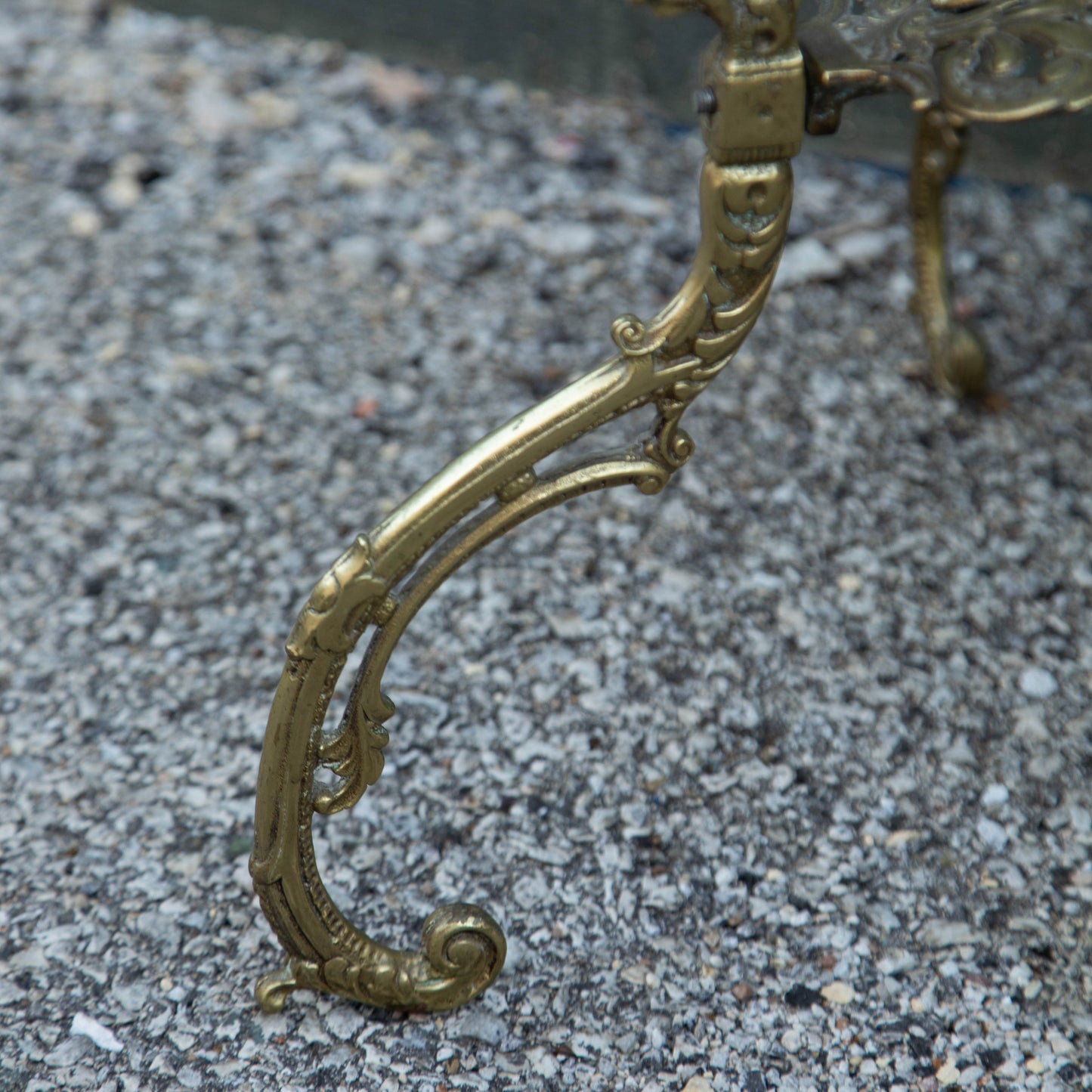 Brass & Onyx Plant Stand