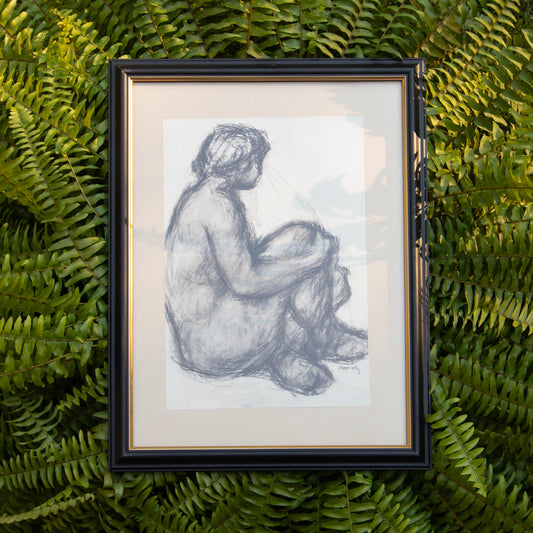 Framed Nude Sketch Print #3
