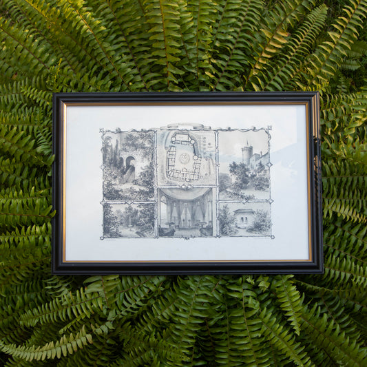 Framed Chateau de Veauce Print