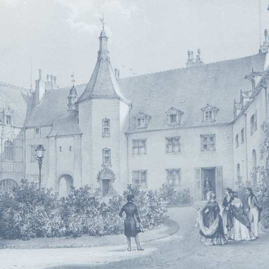 Framed Cour Du Chateau Print