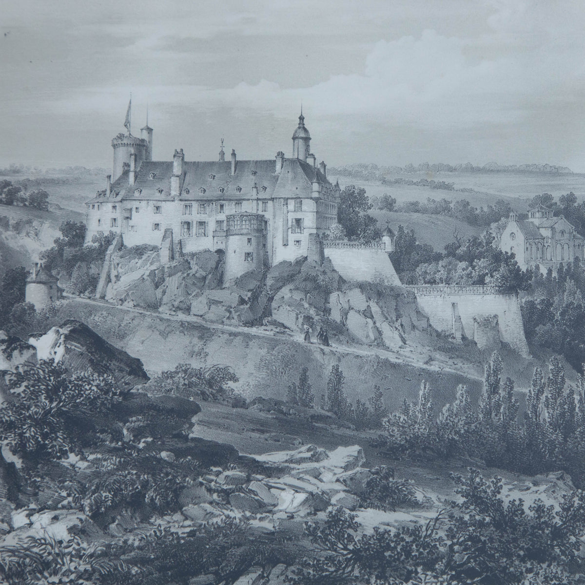 Framed Vue Générale De Veauce Print