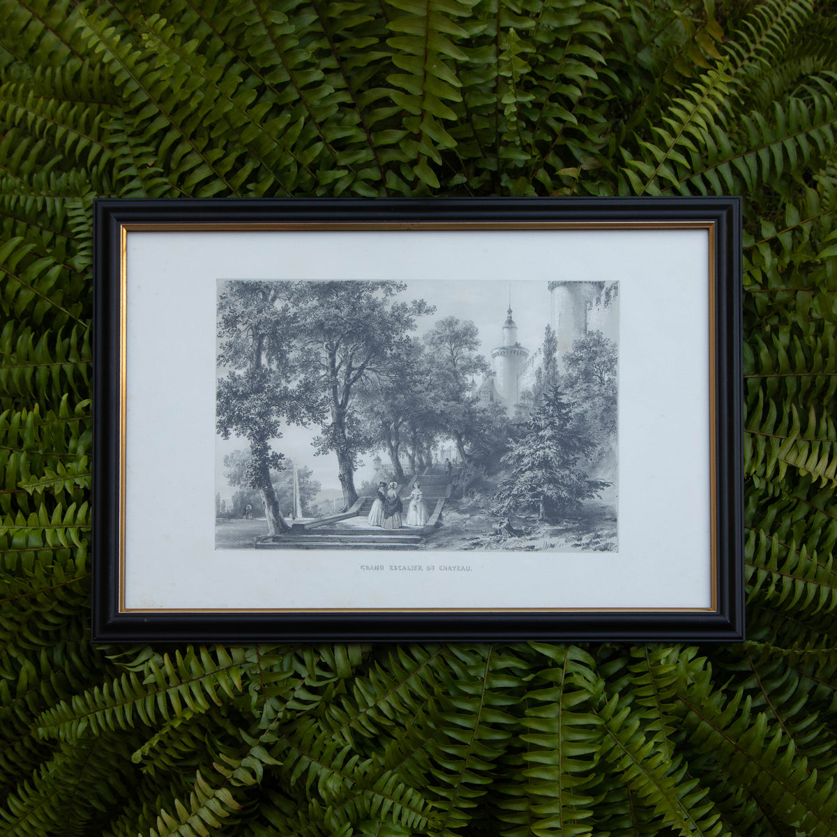 Framed Grand Escalier Du Chateau Print