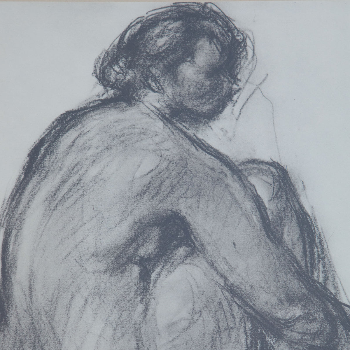 Framed Nude Sketch Print #8
