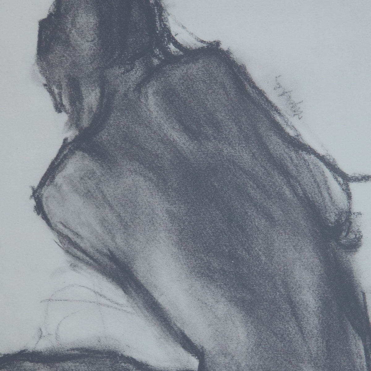 Framed Nude Sketch Print #4