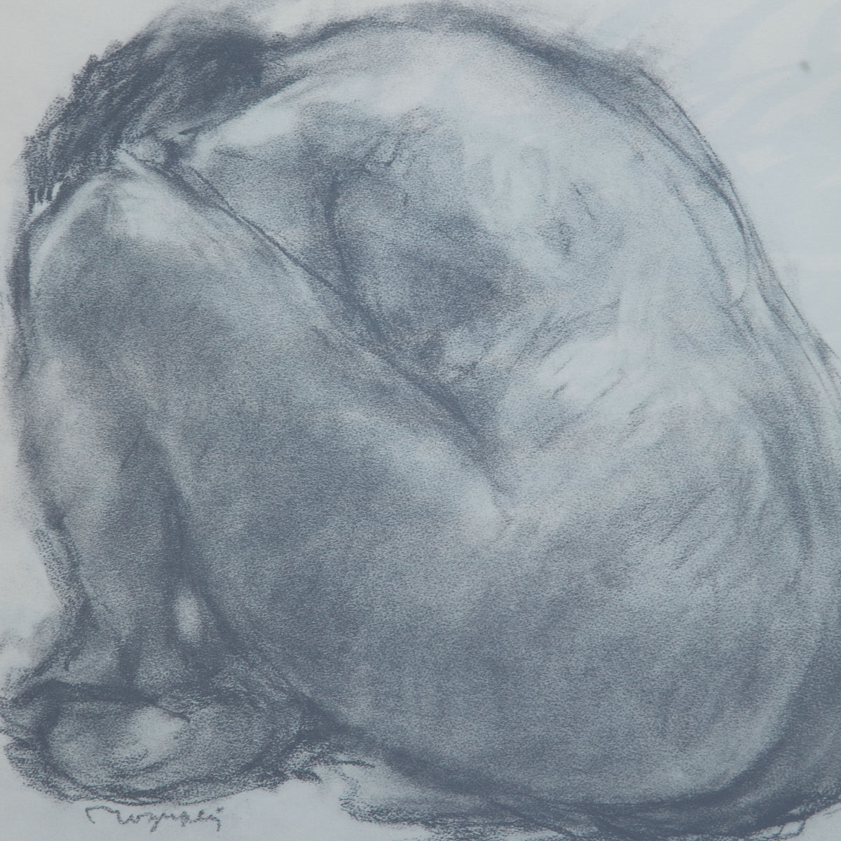 Framed Nude Sketch Print #2