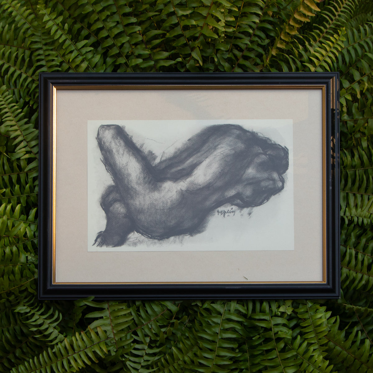 Framed Nude Sketch Print #1