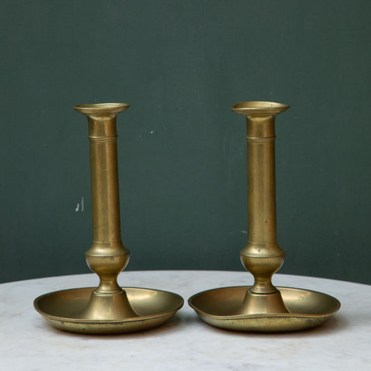 Vintage Candle Holders with Adjustable Brass Stems
