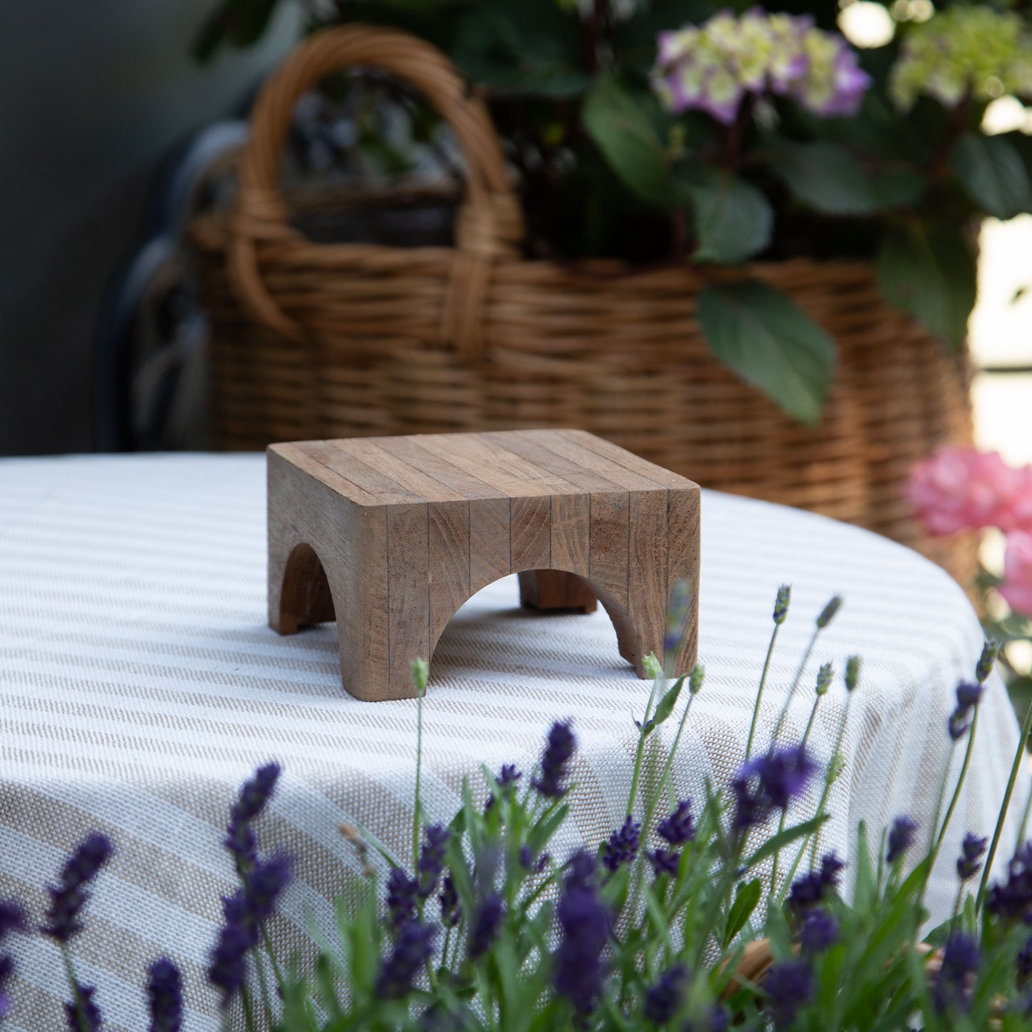 Square Wooden Plant Stand