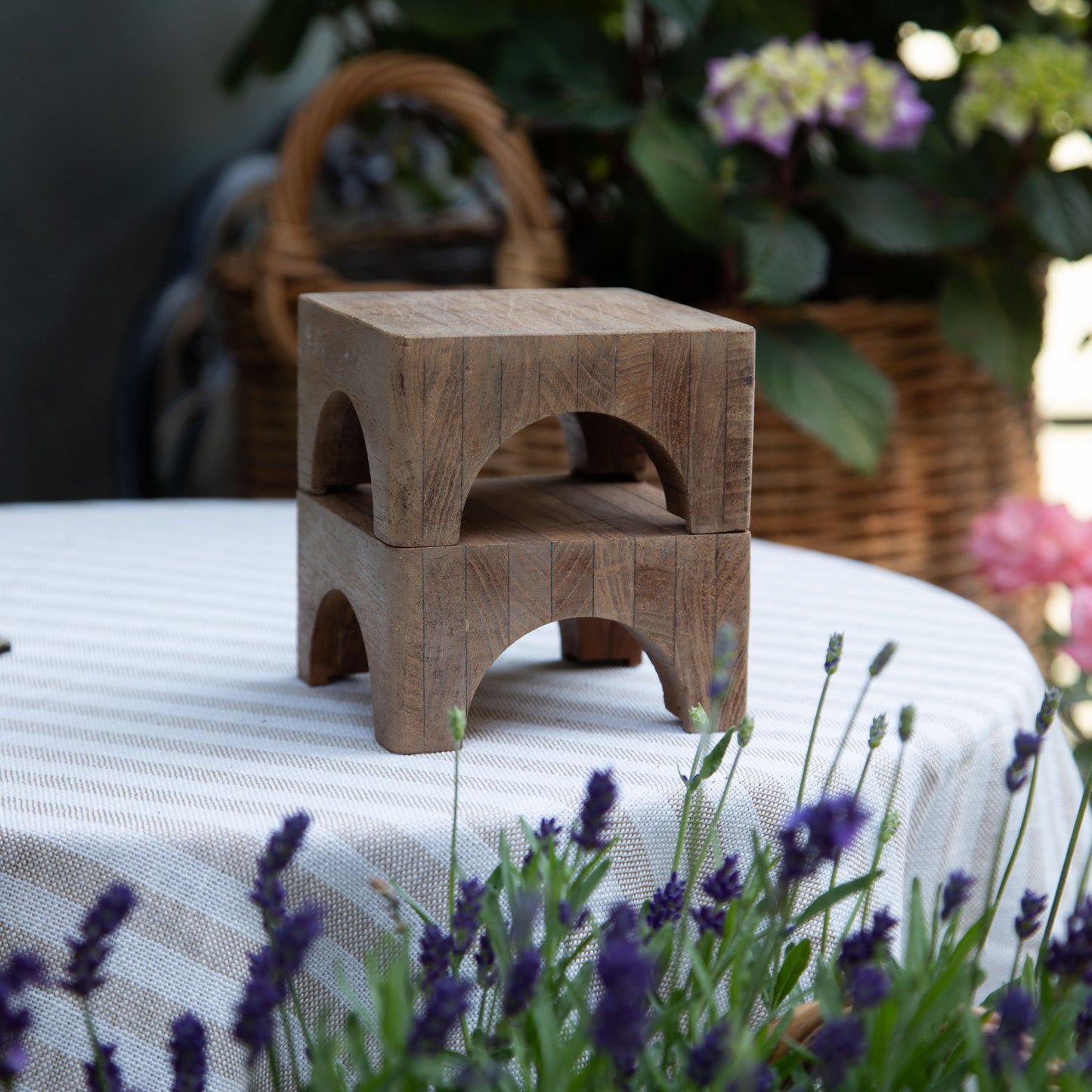 Square Wooden Plant Stand