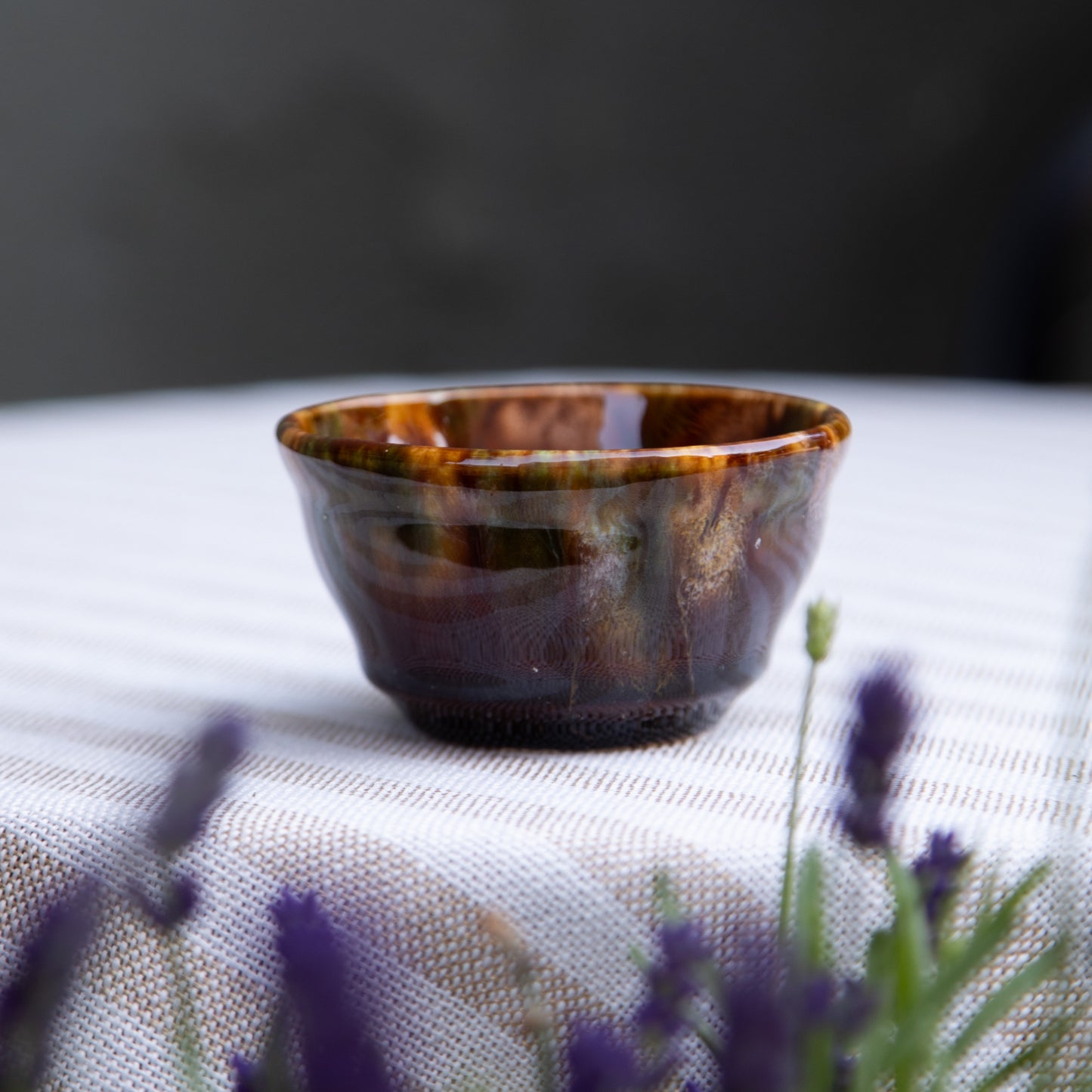 Drip Glaze Pottery Bowl
