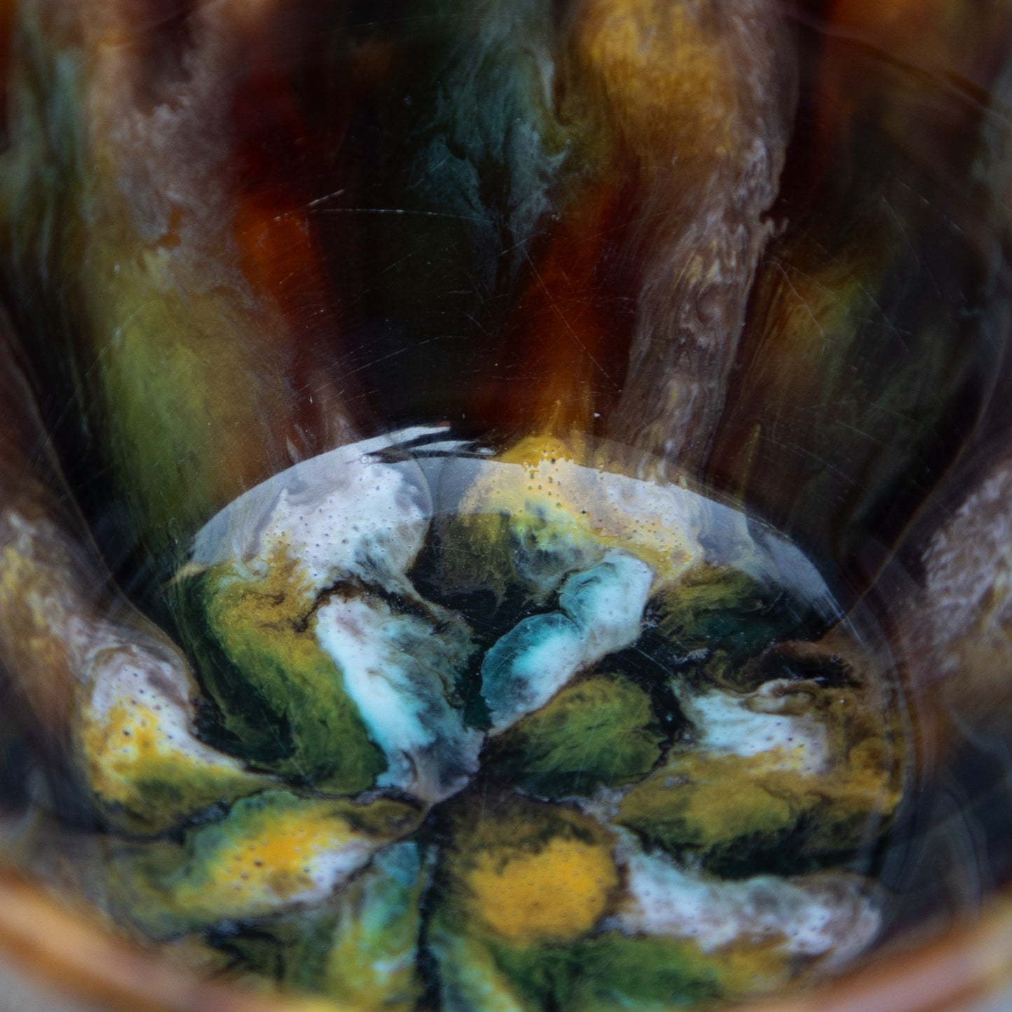 Drip Glaze Pottery Bowl