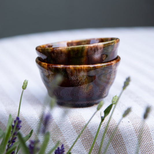 Drip Glaze Pottery Bowl