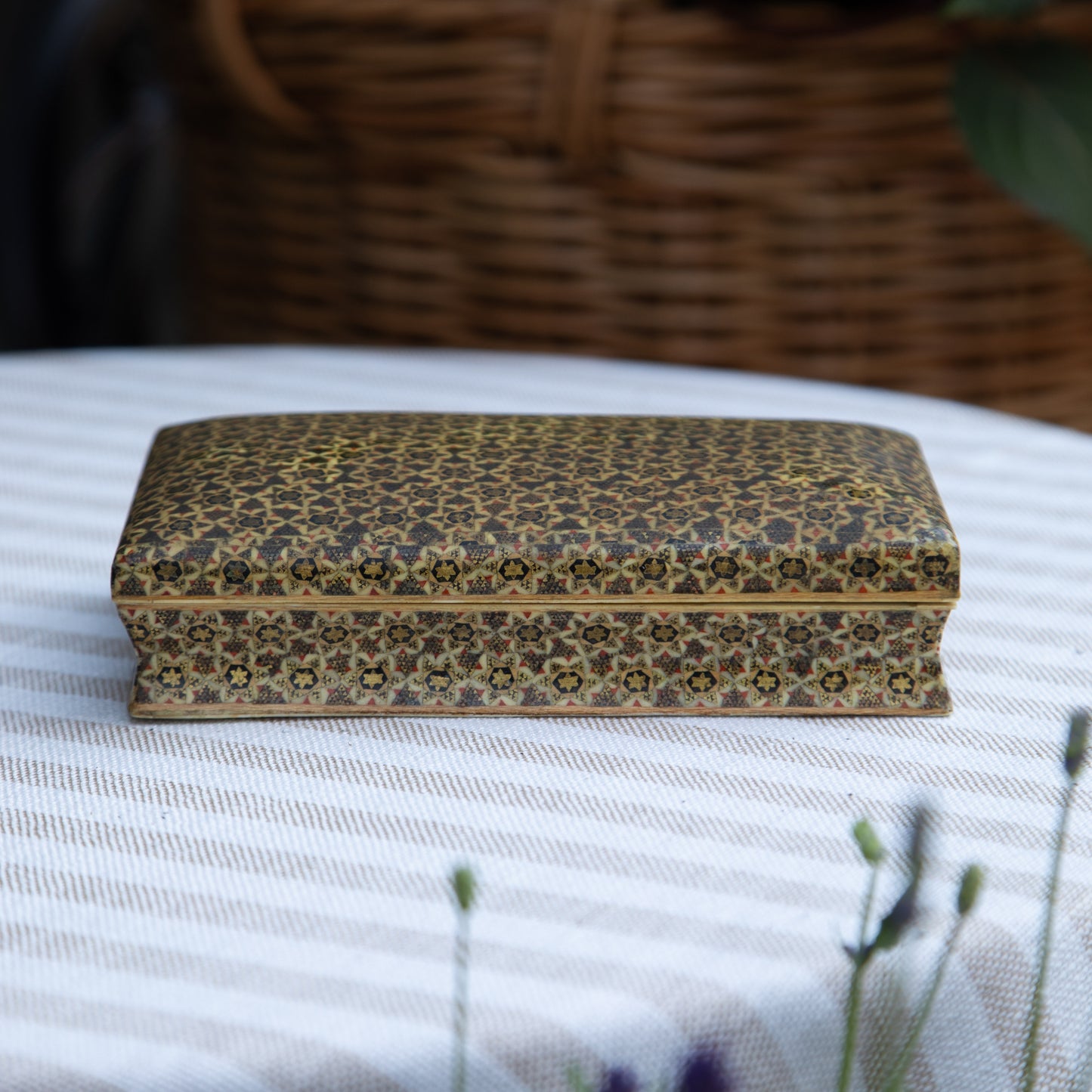 Persian Khatam Kari Marquetry Inlaid Box