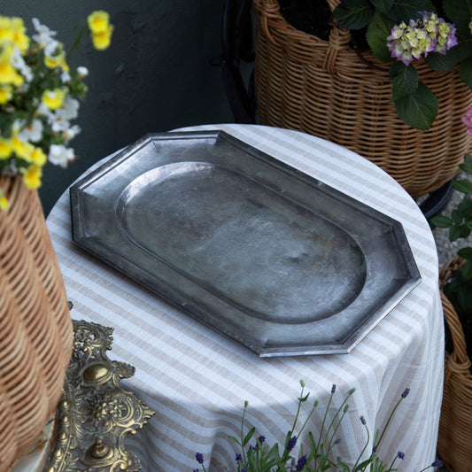 Large Vintage Silver Tray