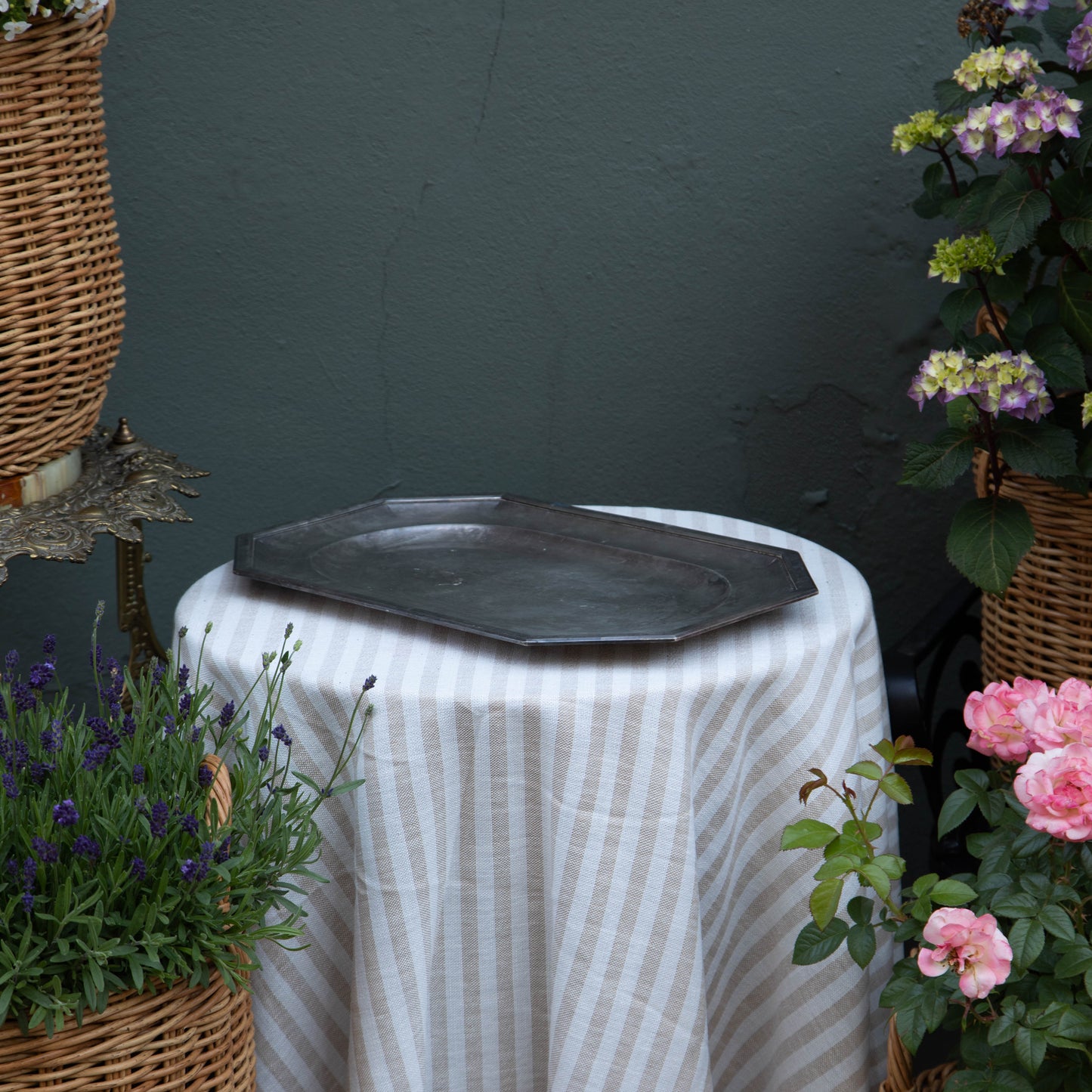 Large Vintage Silver Tray