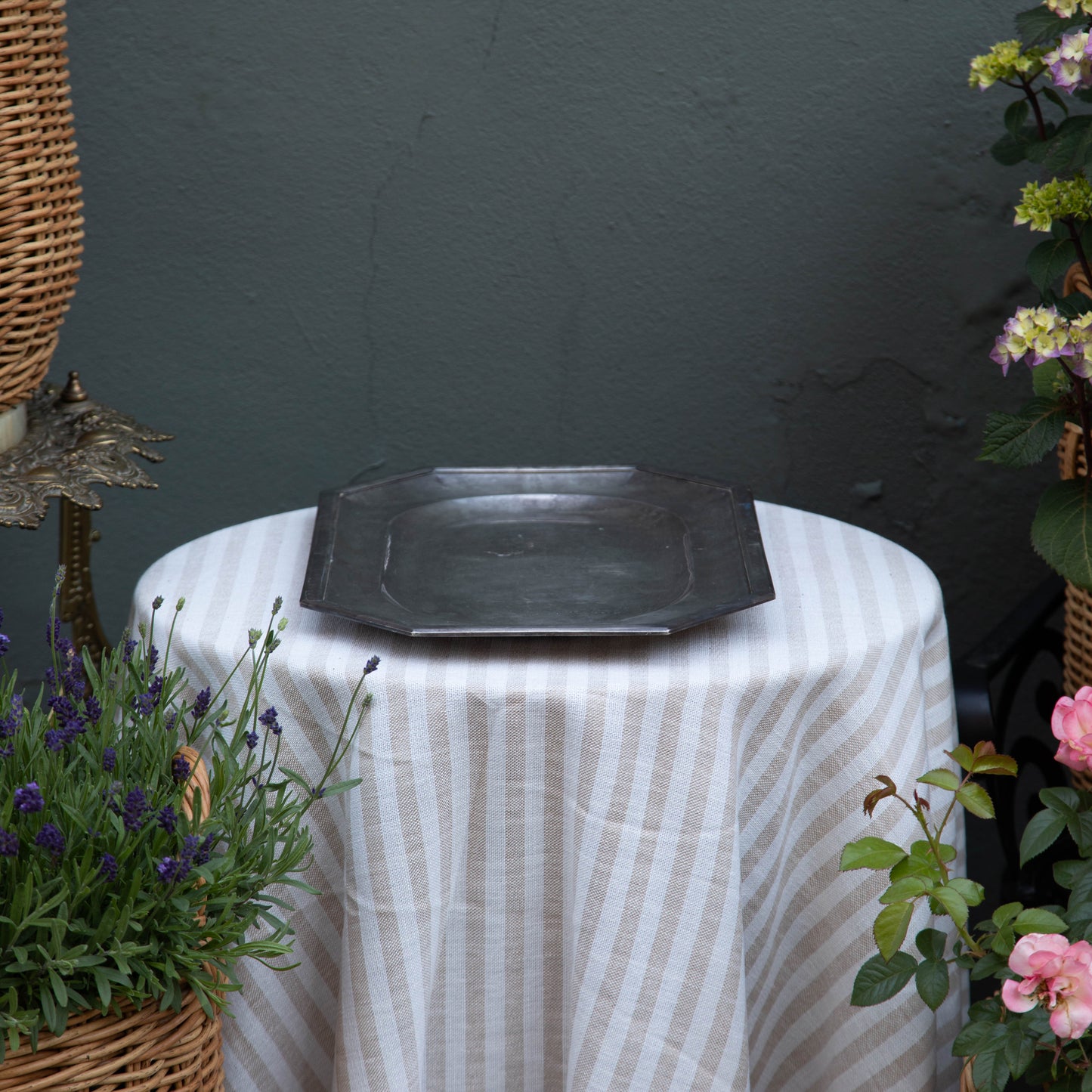 Large Vintage Silver Tray