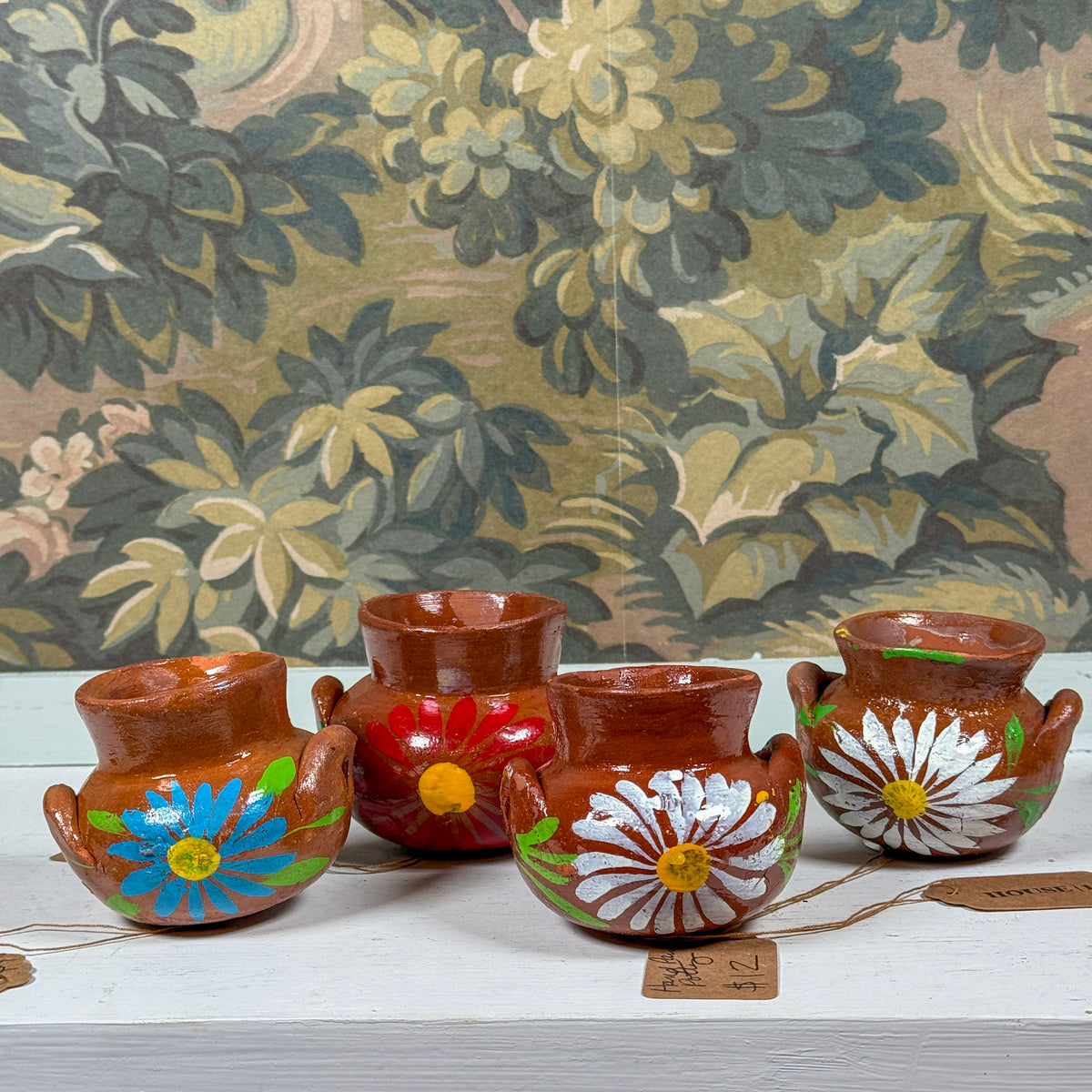 Mini Hand Painted Floral Pottery