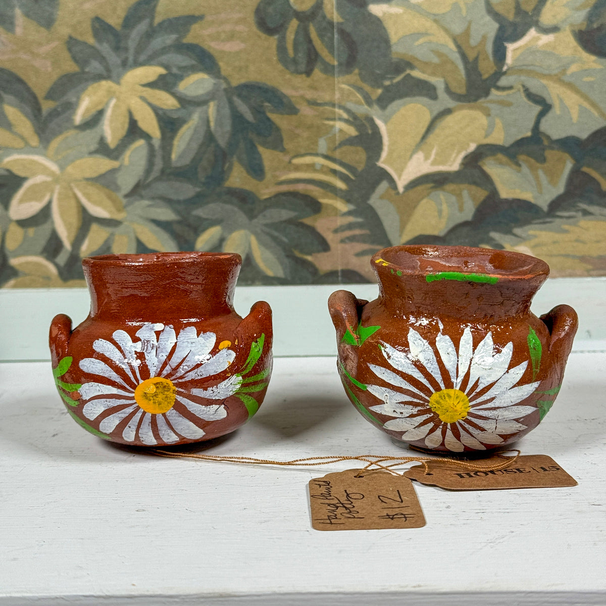 Mini Hand Painted Floral Pottery
