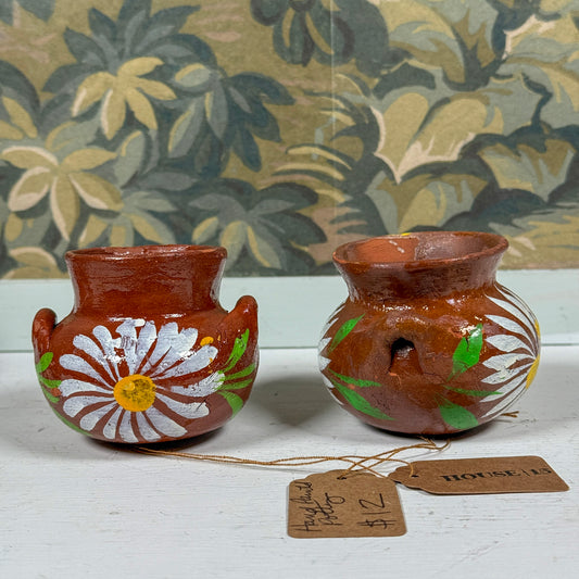 Mini Hand Painted Floral Pottery