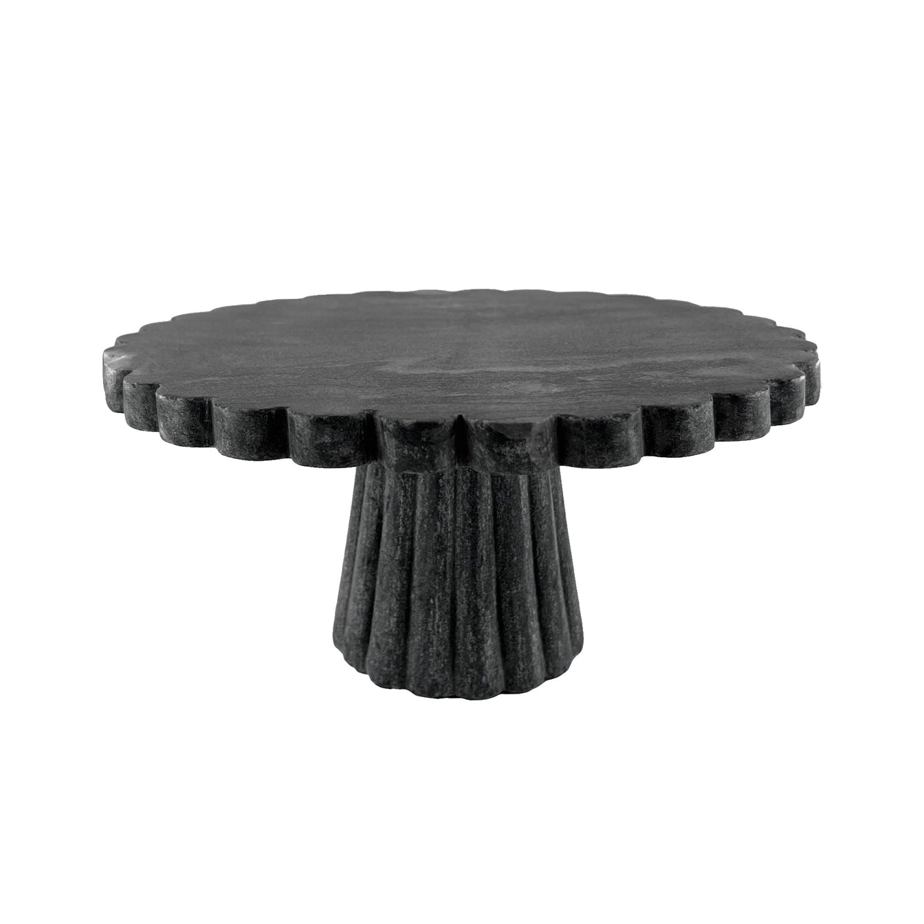 Verona Scalloped Marble Cake Stand