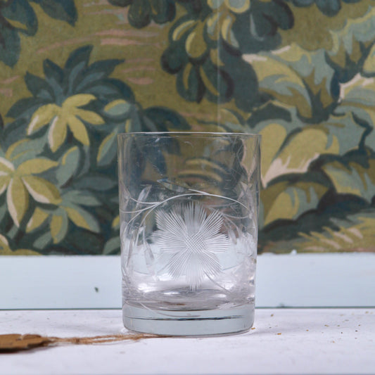 Etched Floral Cup