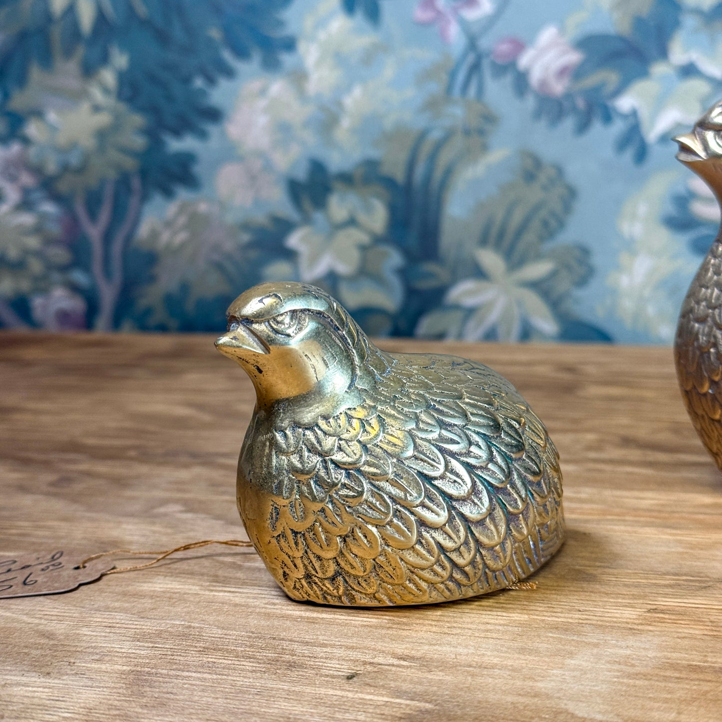 Pair of Brass Quails