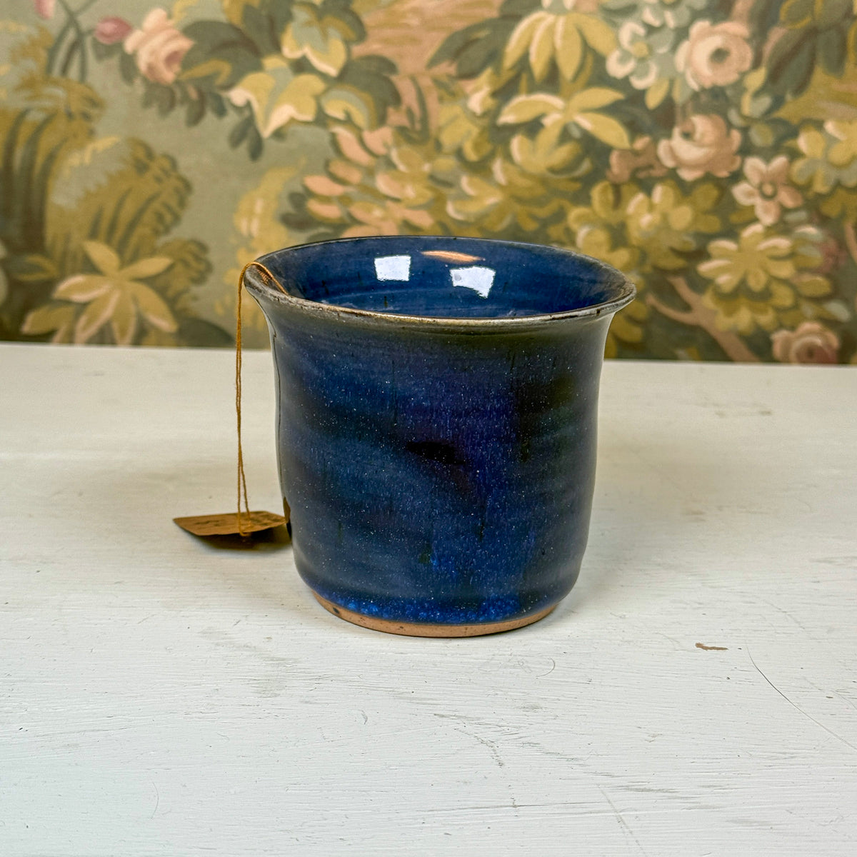 Vintage Mini Cobalt Blue Pottery Pot