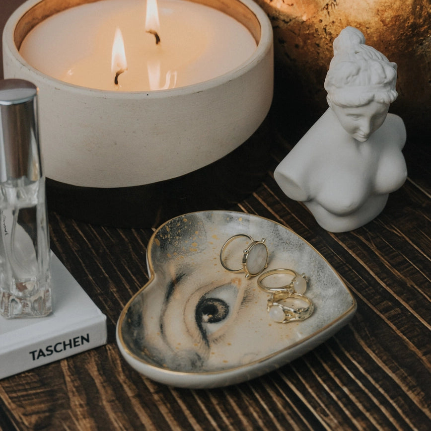 Stardust Eye Ceramic Heart Dish
