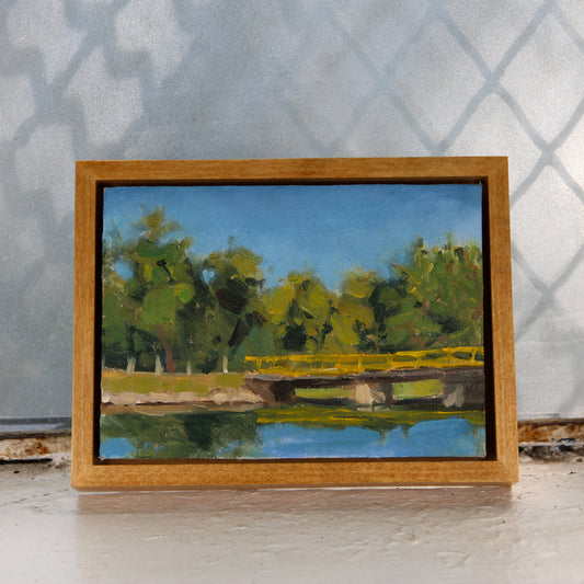 Water and Bridge Original Oil Painting