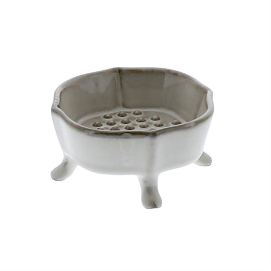Ceramic Rue Footed Soap Dish