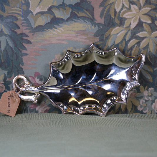 Silver Holly Leaf Catchall