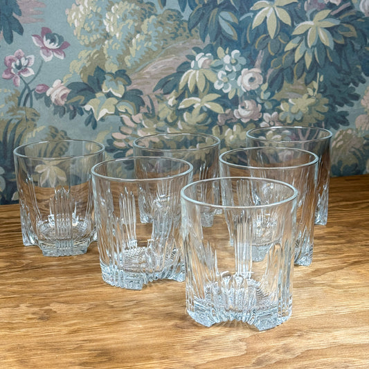 Set of Six Art Deco Whiskey Glasses