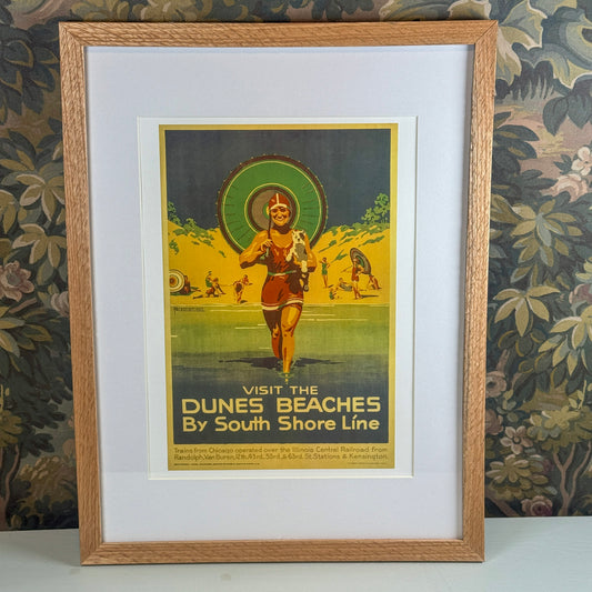 Visit the Dunes Beaches I by South Shore Line Framed Print