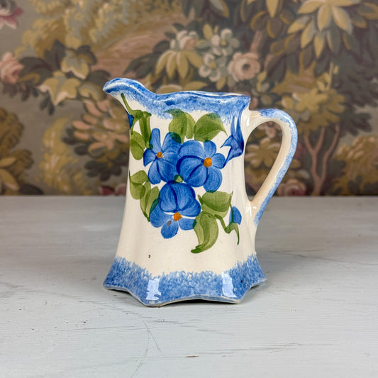 Blue Floral Ceramic Pitcher
