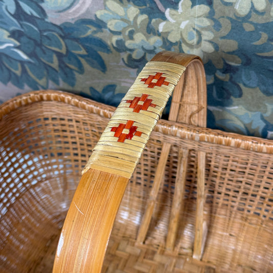 Vintage Woven Bamboo Basket