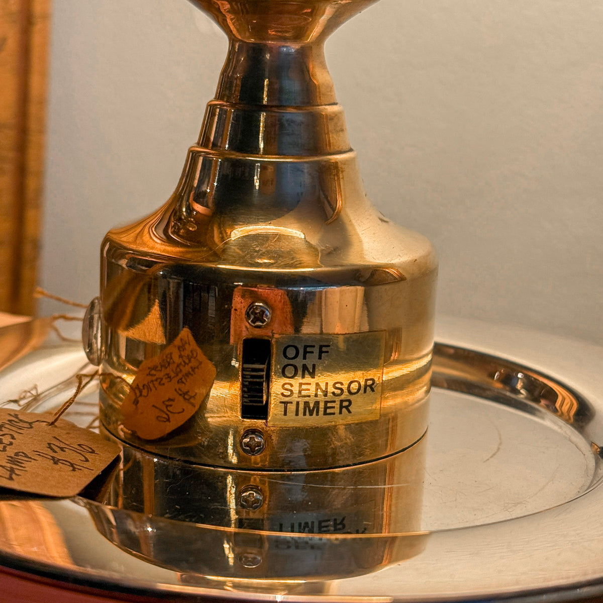 Vintage Brass Candlestick Lamp