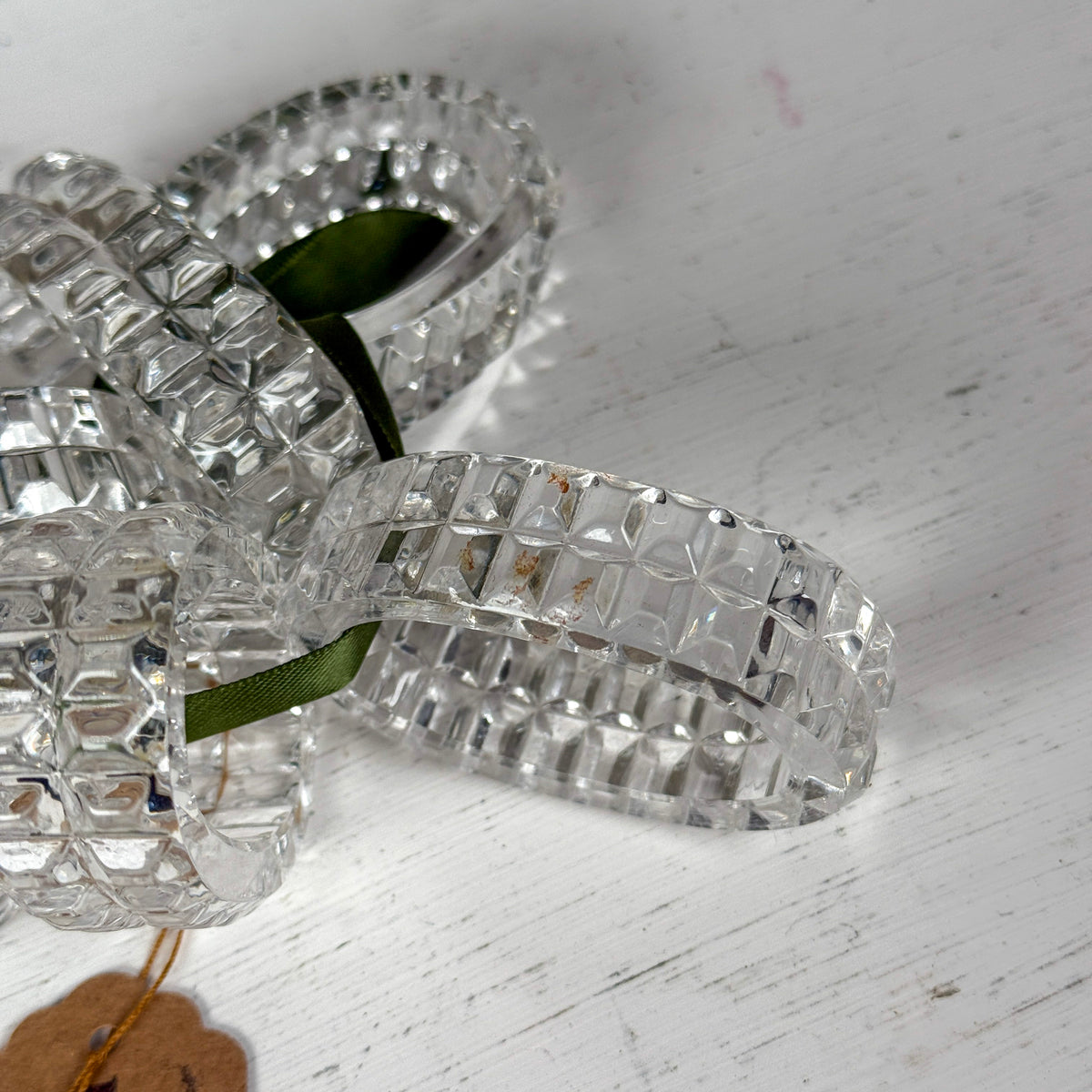 Set of 6 Crystal Napkin Rings