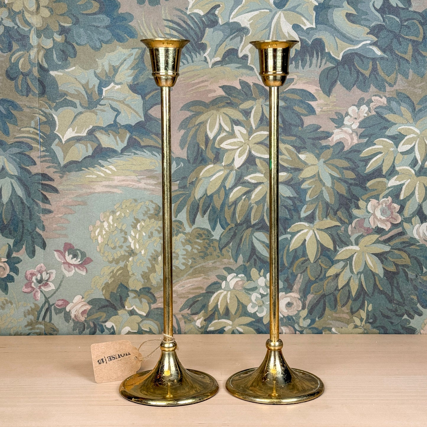 11" Pair of Brass Candlesticks