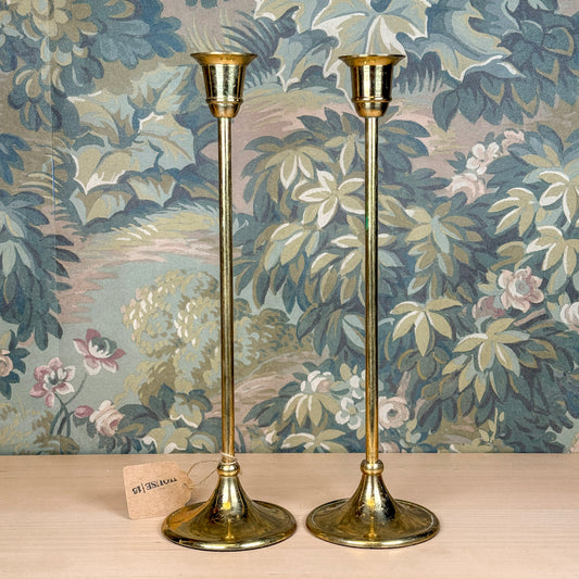 11" Pair of Brass Candlesticks