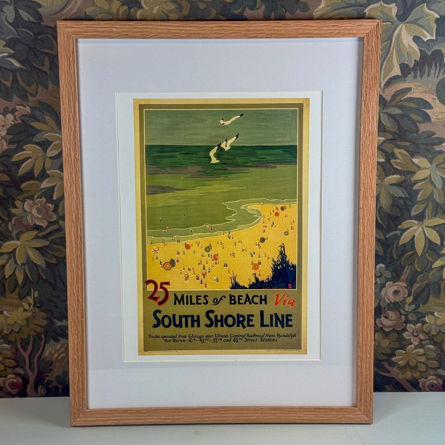 25 Miles of Beach by South Shore Line Framed Print