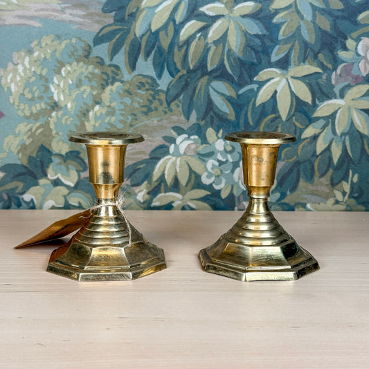 3" Pair of Brass Candlesticks