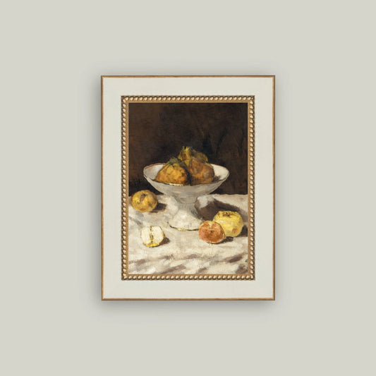 "Pears Still Life" Painting Framed Reproduction