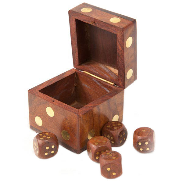 Dice Box with 5 Dice
