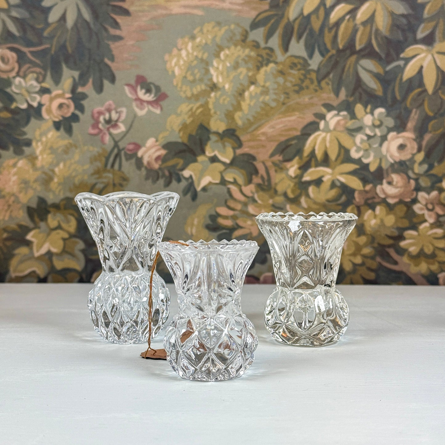 Set of 3 Crystal Vases