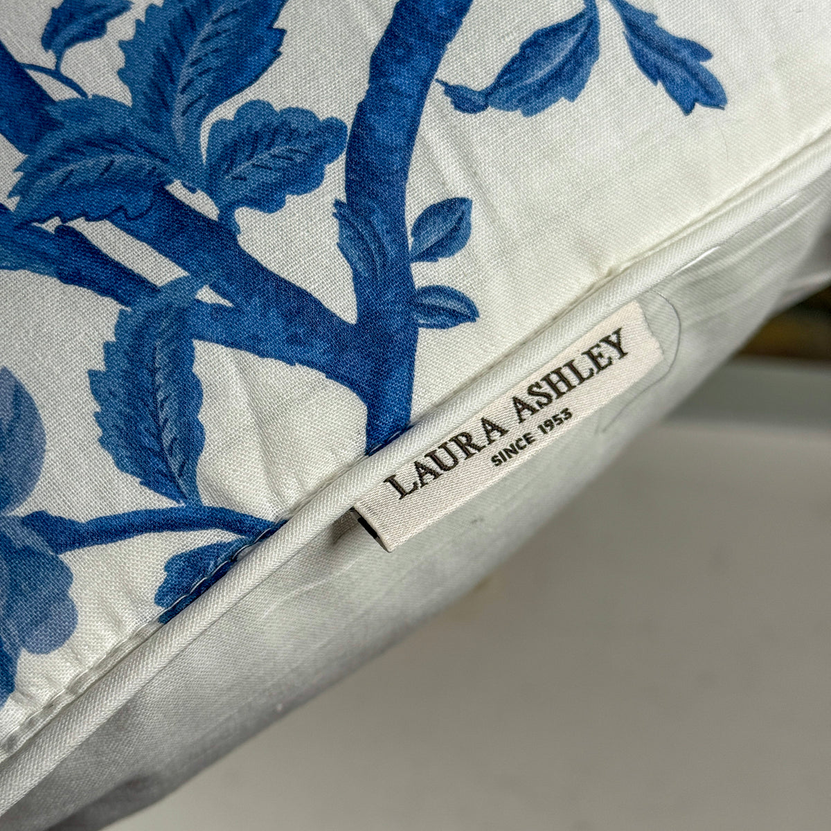 Laura Ashley Blue Floral Pillow