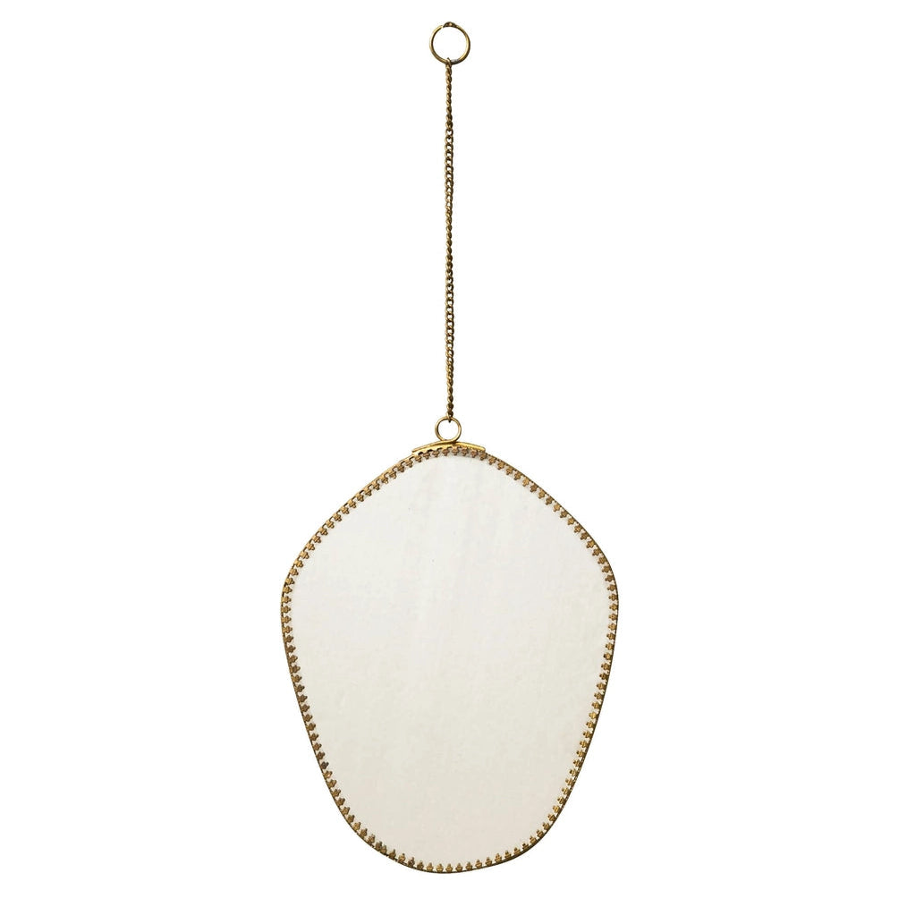 Scalloped Edge Hanging Mirror