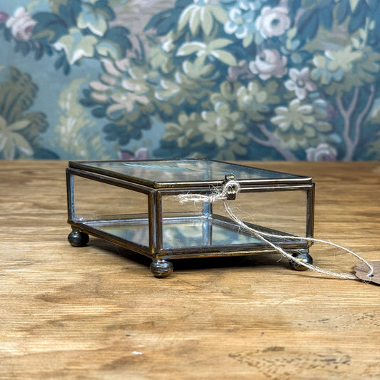 Vintage Brass & Glass Box